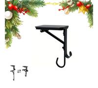 2025 Nuovi Supporti for Ghirlande da Camino,Robusto Gancio per Guaina per Decorazioni Camino,2 Su 1 Ghirlanda e Gancio di Stoccaggio,Design a Doppio Gancio,4 Colori Opzionali,pe(Size:1pcs,Color:Black)