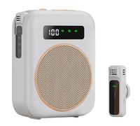 2025 nuovo Amplificatore vocale con microfono lavalier wireless, amplificatore vocale portatile, ricaricabile, Bluetooth, mini altoparlante con 2 microfoni per insegnanti, aule, riunioni, tour