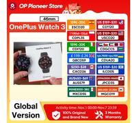 2025 Nuovo arrivo OnePlus Watch 3 Versione globale Smart Watch 1.5 ''AMOLED 32GB Snapdragon W5 Wear OS di Google Snapdragon W5 IP68