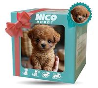 2025 Nuovo Cane Robot, Il Mio Cucciolo Robot Realistico, Cani Robot Plush Interattivi per Adulti, Camminando, Abbaiare, Atti di Scodinatore di Coda Come Un Vero Cucciolo Bow [Brown]