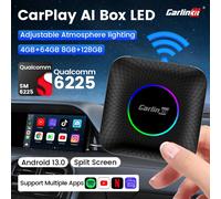Android 13 CarlinKit Android Auto Wireless CarPlay AI TV Box QCM6125 SM6225 Schermo diviso a 8 core LED SM6225 NA 8GB 128GB