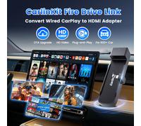 2025 Nuovo CarlinKit FireDrive Link per Amazon Fire TV Stick HD 4K Lite Aggiornamento online CarPlay a HDMI Adattatore Car Streaming Box FireDrive Link