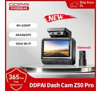 2025 Nuovo DDPAI Z50 Pro Dash Cam 4K DVR per auto 3 "Schermo IPS 5GHz WiFi GPS ADAS 24H Monitor di parcheggio Telecamera per auto Dashcam anteriore e posteriore