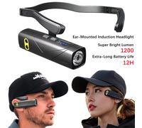 2025 Nuovo faro con luce intensa e luminoso per alpinismo all'aperto Pesca notturna Durata della batteria speciale Testa del sensore extra lunga