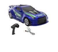 [2025 Nuovo modello] 1/64 Scala Q Edition RC Drift Car, 4WD, ESP Gyro, Controllo completo proporzionale, intercambiabili Racing/Drift Pneumatici, Luci LED, Desktop Racing (Modello A - Rosso) (Blu con