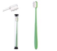 2025 Nuovo NanoBrush-Selene Spazzolino da denti Seleneteeth, Nano spazzolino extra morbido con 20000 setole morbide, spazzolino manuale per adulti (onda, verde, 1 pezzo)