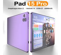 2025 Nuovo Originale Global Edition Tablet Android 14 Pad 15 Pro 22Gb + 2Tb Snapdragon 8 Gen3 Tablet 5g Doppia Scheda Slm Wifi Hd Schermo intero