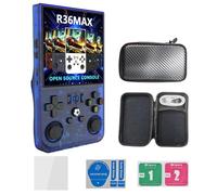 2025 Nuovo R36MAX Retro Console di gioco, portatile palmare Console per videogiochi, 4.0-in 4 k HD IPS schermo con 64G Built-in 10000 giochi classici, Open Source Sistema Linux (blu, 64)