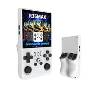 2025 Nuovo R36MAX Retro Console di gioco, portatile palmare Console per videogiochi, 4.0-in 4 k HD IPS schermo con 64G Built-in 10000 giochi classici, Open Source Sistema Linux (bianco, 64)