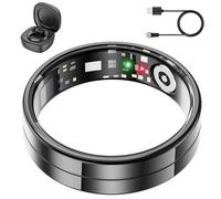 2025 Nuovo Smart Ring Ultra Sottile, Monitora 24/7 Frequenza Cardiaca, SpO2, Sonno, ecc. Anelli per Uomini e Donne, Nessun Costo di Abbonamento, Android iOS (Nero Taglia 8)