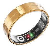 2025 Nuovo Smart Ring Ultra Sottile, Monitora 24/7 Frequenza Cardiaca, SpO2, Sonno, Temperatura Corporea, ecc. Anelli per Uomini e Donne, Nessun Costo di Abbonamento, Android iOS (Oro Taglia 11)