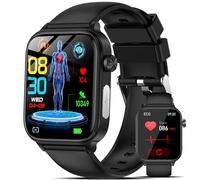 2025 Nuovo Smartwatch Uomo con ECG/Acido Urico/ li m a/Pressione Sanguigna/Sonno/BMI/Temperatura Corporea/Cardiofrequenzimetro,1,96"Orologio con Funzione Telefono,Pulsante SOS,IP68 iOS Android