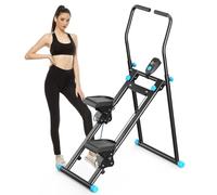 2025 nuovo stepper per la casa, macchina Vertical Climber Stairmaster per allenamento di tutto il corpo, Compact Folding Cardio Esercizio Climber con passo esteso, manubrio e pedali regolabili (nero)