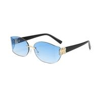 2025 occhiali da sole polarizzati curvi senza telaio da donna di moda occhiali da sole polarizzati da viaggio all'aperto visiera parasole anti-UV400, C5, 145*145*42mm