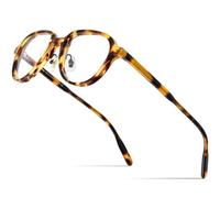 2025 occhiali da vista in acetato da uomo retrò vintage occhiali da vista per le donne occhiali da vista, leopardo giallo, taglia unica