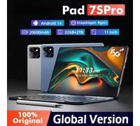 2025 Originale Pad 7s pro Tablet PC per bambini Android 14 Edizione Tab 22 GB + 2 TB Versione globale 20000 mAh 5G Dual SIM kidsTablets Black 12GB 512GB