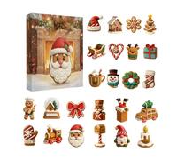 2025 Ornament Calendar - 2D Acrylic Christmas Tree Decorations, 24-Day Countdown Set, Reusable Holiday, Seasonal Decor Accent, Perfect for Bedroom Study Mantel Window Sill