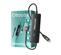 2025 OTTOCAST Mirror Touch, Adattatore CarPlay Wireless 3 in 1 con Mirroring dello Schermo, Controllo Touch Bidirezionale sul Display dell’Auto, Compatibile con iPhone 15+ e Smartphone Android con DP