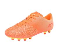 2025 Outdoor Firm Ground Bambini Tacchetti Scarpe da Calcio Atletico per Ragazzi e Ragazze Formazione Bambino Grande Kid Casual Slip Sneaker, Arancione, 39 1/3 EU