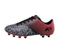 2025 Outdoor Firm Ground Bambini Tacchetti Scarpe da Calcio Atletico per Ragazzi e Ragazze Formazione Bambino Grande Kid Casual Slip Sneaker, Nero , 34 EU
