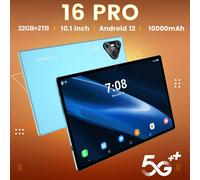 2025 Pad 16 Pro Tablet 10 pollici Android 22GB + 2TB 5G Dual SIM Tablet PC WIFI 10000mAh Snapdragon 870 Tablet per bambini Bambini Tab Black