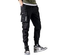 2025 Pantaloni Cargo Uomo,Trekking da Lavoro Slim Fit Jogging Hip Hop Gamba Larga Combattimento vestibilità Trekking Giardiniere Pantalone Running Leggero