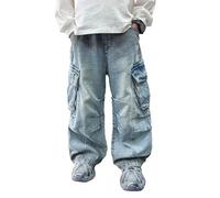 2025 Pantaloni Lunghi per Ragazzo,Joggers Sweatpants Elastica lavati Sports Elastic Children's Pants di Base Pantalone Largo da Allenamento Casual 3-15 Anni