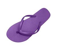 2025 - Pantofole da donna Moda Casual Boemia Scarpe da spiaggia infradito scarpe piatte sandali perizoma sandali pantofole sandali sandali donna 43, Lilla, Small Larga