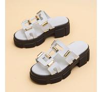 2025 Pantofole per bambini, suola spessa 5 cm, con rialzo, colori alla moda, durevoli, antiscivolo, ammortizzanti, con protezione alla caviglia, sistema di indossamento doppio, regalo di Capodanno e p