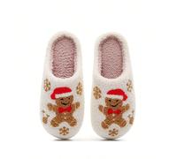 2025 Pantofole termiche con motivo pupazzo di neve e albero di Natale, molto richieste, pantofole morbide e confortevoli da donna, divertenti pantofole in peluche con cartoni animati, adatte per l'int