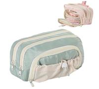 2025 Pencil Case - Cute Aesthetic Drawstring Pouch, Large Capacity Multi-Pocket Design, Waterproof Soft Pen Holder (Green)