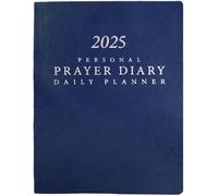 2025 Personal Prayer Diary and Daily Planner - Royal Blue (Italian Vinyl, Smooth)