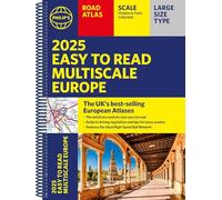 2025 Philip's Easy to Read Multiscale Road Atlas Europe (Anello, filo)