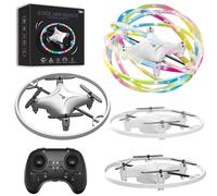 2025 Piccolo quadricottero di drone telecomandato, luce LED a 360 gradi, volo di 90 gradi, giocattolo per bambini da 8 a 12 anni, mini drone