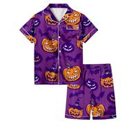 2025 Pigiama Bambina Ragazza Ragazzo Raso Seta Bambini Biancheria da Notte Set per Top con Elastico in Vita, Pantaloni Lunghi 2 Pezzi Button Down Classico Loungewear Abbottonato