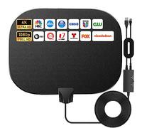 2025 più nuova antenna TV per interni Freeview, gamma 600 KM, antenna digitale HDTV con amplificatore di segnale, antenna TV ad alto guadagno con cavo coassiale da 10 m, sintonizzatore TV 4K 1080P TV