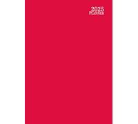 2025 Planner A4: ( Red ) Agenda Weekly And Monthly - Horizontal - Yearly 12 Month : Jan to Dec - English Organizer - Large Size - Non Spiral - Soft Cover - For Canada: Men and Women & Kids.