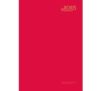 2025 Planner A5: Weekly And Monthly - Horizontal - 12 Month Jan to Dec - Agenda - English Dated - For Canada: Men, Women And Kids - Organizer - Notebook Pocket Size - Red Soft Cover Non Spiral.