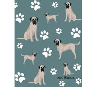 2025 Planner: Mastiff Dog Paw Prints - Dated Weekly and Monthly Page Views With Space For Notes