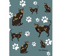2025 Planner: Tortoiseshell Cat Paw Prints Cover - Dated Weekly and Monthly Page Views With Space For Notes
