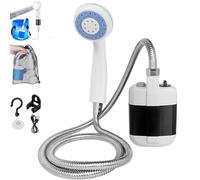 2025 Portable Electric Camping Outdoor Shower, Portable Camping Shower Pump - Rechargeable Outdoor Shower Head Sprayer, with Hose for Camping/Hiking/Traveling/RV (Regular Black)