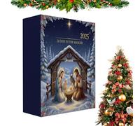 2025 Presepe Avvento Natale | 2D Decorazione Acrilica 24 Giorni - Calendario Conto Alla Rovescia Pendente Natalizio,Per Casa Soggiorno Camera Da Parete Porta D'Ingresso Centrotavola Stagionale
