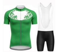 2025 Pro Team Maglia da Ciclismo da Uomo Completo, Tuta Completo Ciclismo Uomo Estivo, Abbigliamento MTB da Corsa Maglia Bici Pro, Traspirante Sportivo, Set per Mountain Bike(Green,M)