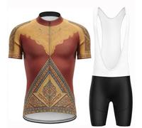 2025 Pro Team Maglia da Ciclismo da Uomo Completo, Tuta Completo Ciclismo Uomo Estivo, Abbigliamento MTB da Corsa Maglia Bici Pro, Traspirante Sportivo, Set per Mountain Bike(Yellow,XXL)