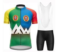 2025 Pro Team Maglia da Ciclismo da Uomo Completo, Tuta Completo Ciclismo Uomo Estivo, Abbigliamento MTB da Corsa Maglia Bici Pro, Traspirante Sportivo, Set per Mountain Bike(Green-Blue,5XL)