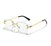 2025 progettista Gradient Lens Occhiali da sole in metallo senza montatura Quadrato Viola Qualità Occhiali Da Sole Per Le Donne Rettangolo Frameless Occhiali Per Gli Uomini