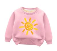 2025 Ragazzi Ragazze Felpa Leggera da Bambino Solid Color/Print Regular Fit in Cotone Hooded Sweatshirt Comfort E Stile Perfetta per Adolescenti Regalo