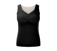 2025 Regular Fit Camicetta Top Senza Maniche Reggiseno Intimo Termico con Pizzo Inverno Scollo a V Canottiera Termica Calda Biancheria Intima Termica Gilet Base Layer Tee per Allenamento All'aperto