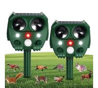 2025 Repellente solare ad ultrasuoni per esterni, per gatti, scoiattoli, cervi, puzzole, per cortile, con rilevatore di movimento, luce deterrente per animali, per cani, procioni, conigli, roditori (2