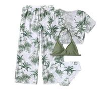 2025 Set di 3 pezzi Costume da bagno Adolescente Ragazza 7-12 anni Top Costumi + Calze Costumi Tanga + Pantaloni Ragazza Adolescente Nuoto Piscina Spiaggia Sport